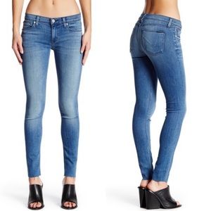 Hudson Krista Super Skinny Ankle Jeans Raw Hem 25